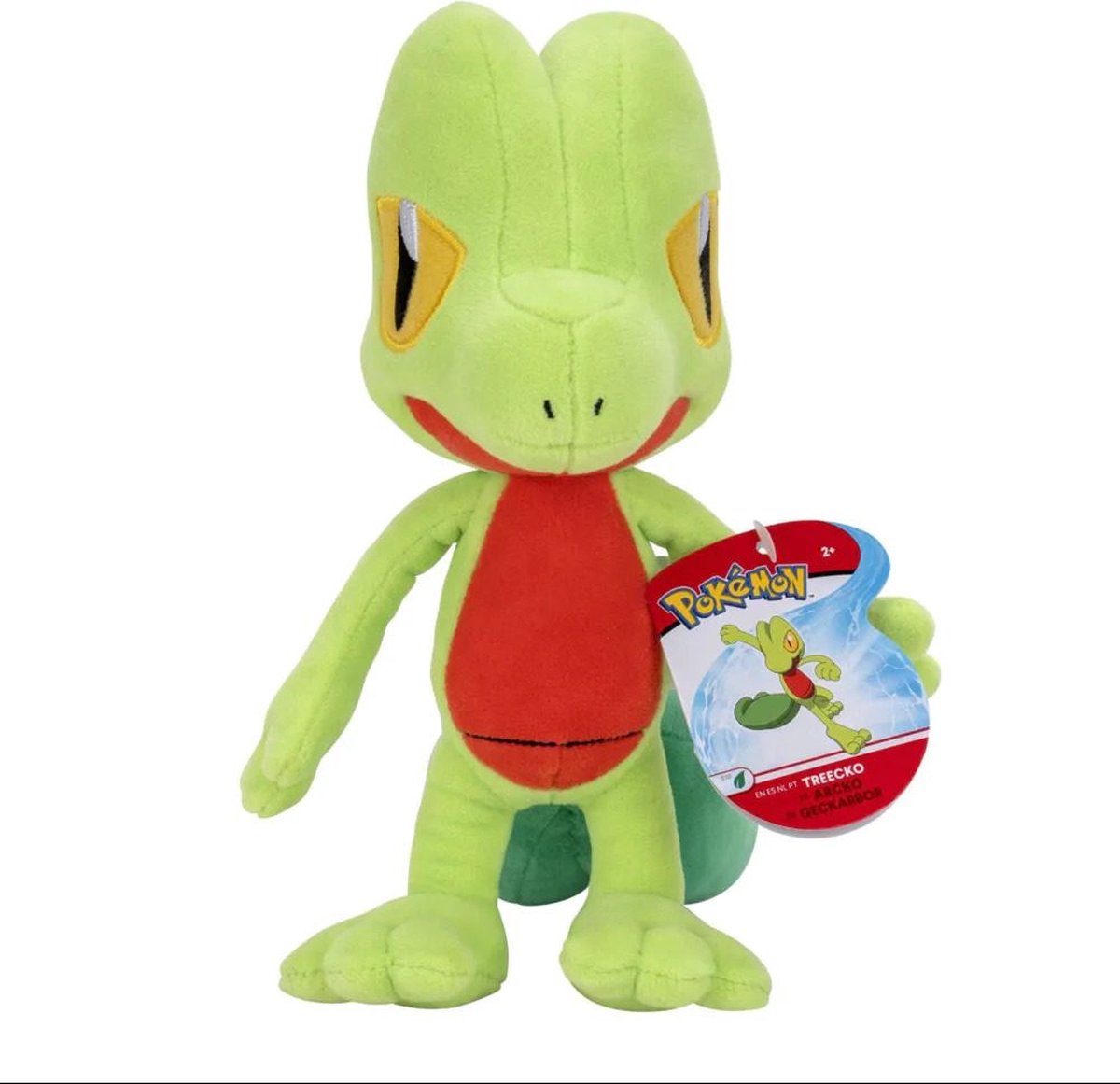 Treecko – Pokémon Pluche Knuffel 22 cm {Pokemon Plush Toy | Speelgoed Knuffeldier Knuffelpop voor kinderen jongens meisjes | Charizard, Bulbasaur, Charmander, Squirtle, Pikachu, Eevee}